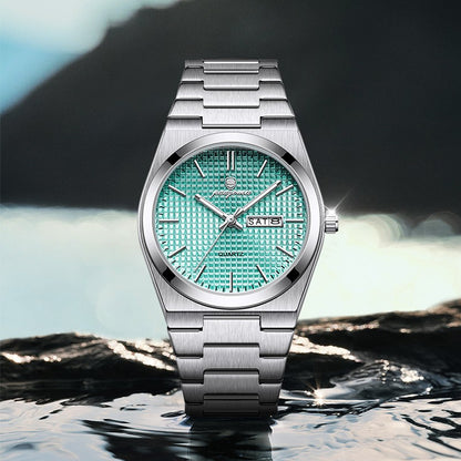 PAAZOMU Relógio Masculino de Luxo Original Moda Luminoso À Prova D'água Cronógrafo Data Relógio Masculino Couro Quartzo Relógios Masculinos Reloj