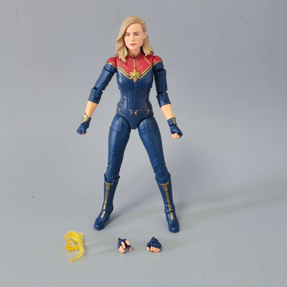 Marvel Legends Capitã Marvel Ms Marvel Marvel Boy Photon Karnak Homem de Ferro Comandante Rogers Awesome Hulk Wave Bonecos de Ação de 6 polegadas