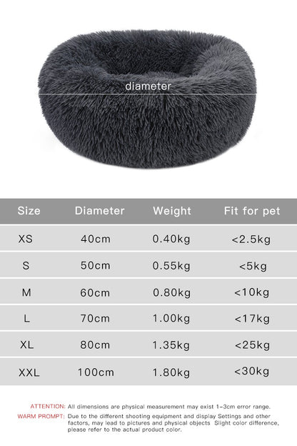 Cama para Cachorro, Donut Grande Redondo, Cesta Pelúcia de Inverno para Cães Médios, Acessórios, Casinha Fofa, Pequeno, Filhote, Animais de Estimação, Gato, Produtos