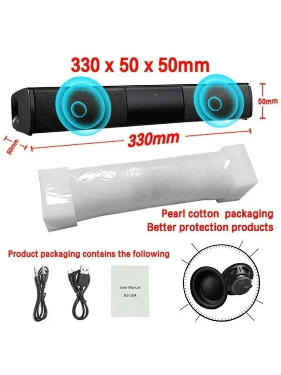 Poderoso Alto-falante Bluetooth Sem Fio para Home Theater Computador TV Carro Soundbar Subwoofer com Graves Fortes Rádio caixa de som