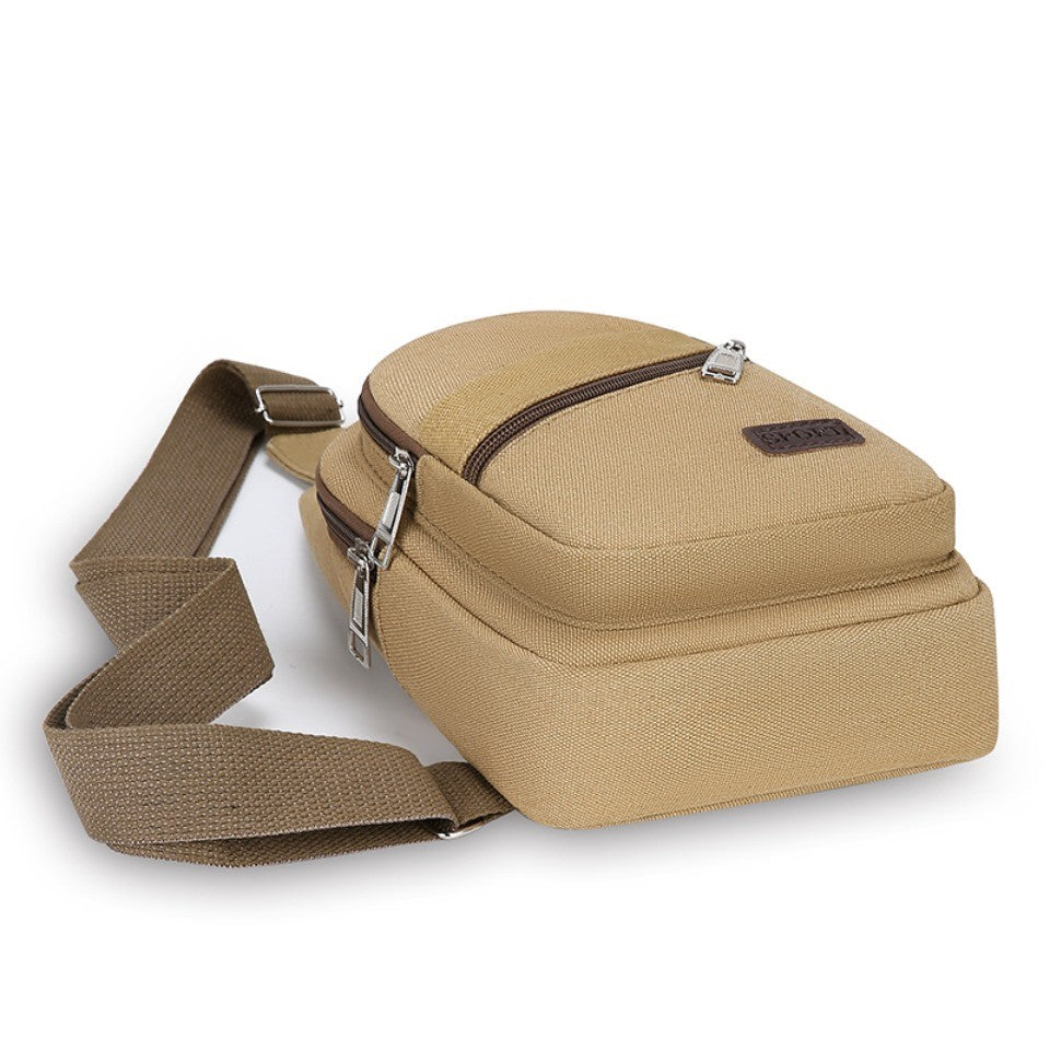Men's Canvas Crossbody Bag Wear-resistant Outdoor Shoulder Messenger Bag for Travel Sports Daily Casual Durable