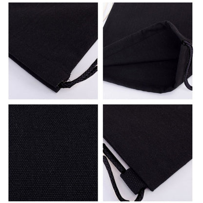 Saco de Cordão Simples Mochila Esportiva para Homens e Mulheres Sacola de Cordão Mochila de Lona de Algodão Respirável