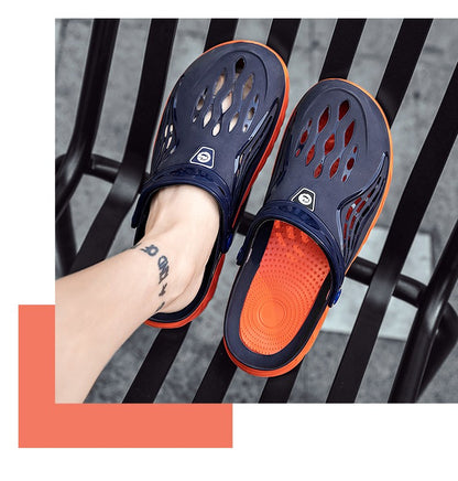 2023 Summer Beach Sandals Non-Slip Breathable Men's EVA Clogs Sandals Trendy Garden Holes Shoes Men Flip Flops