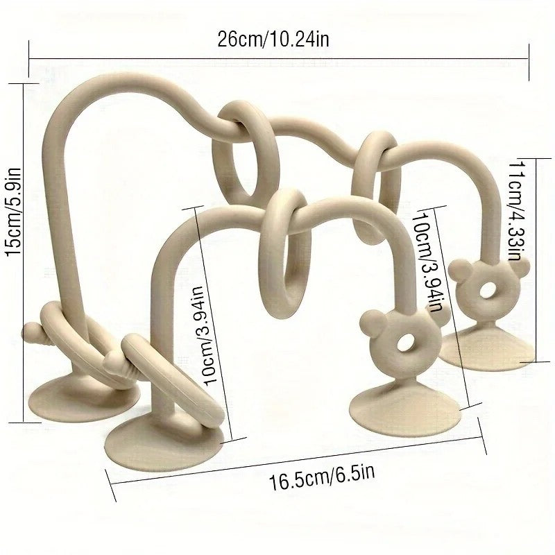 Silicone children's silicone tabletop toys, bead wrapped baby early education puzzle game toys