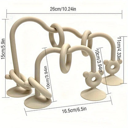 Silicone children's silicone tabletop toys, bead wrapped baby early education puzzle game toys