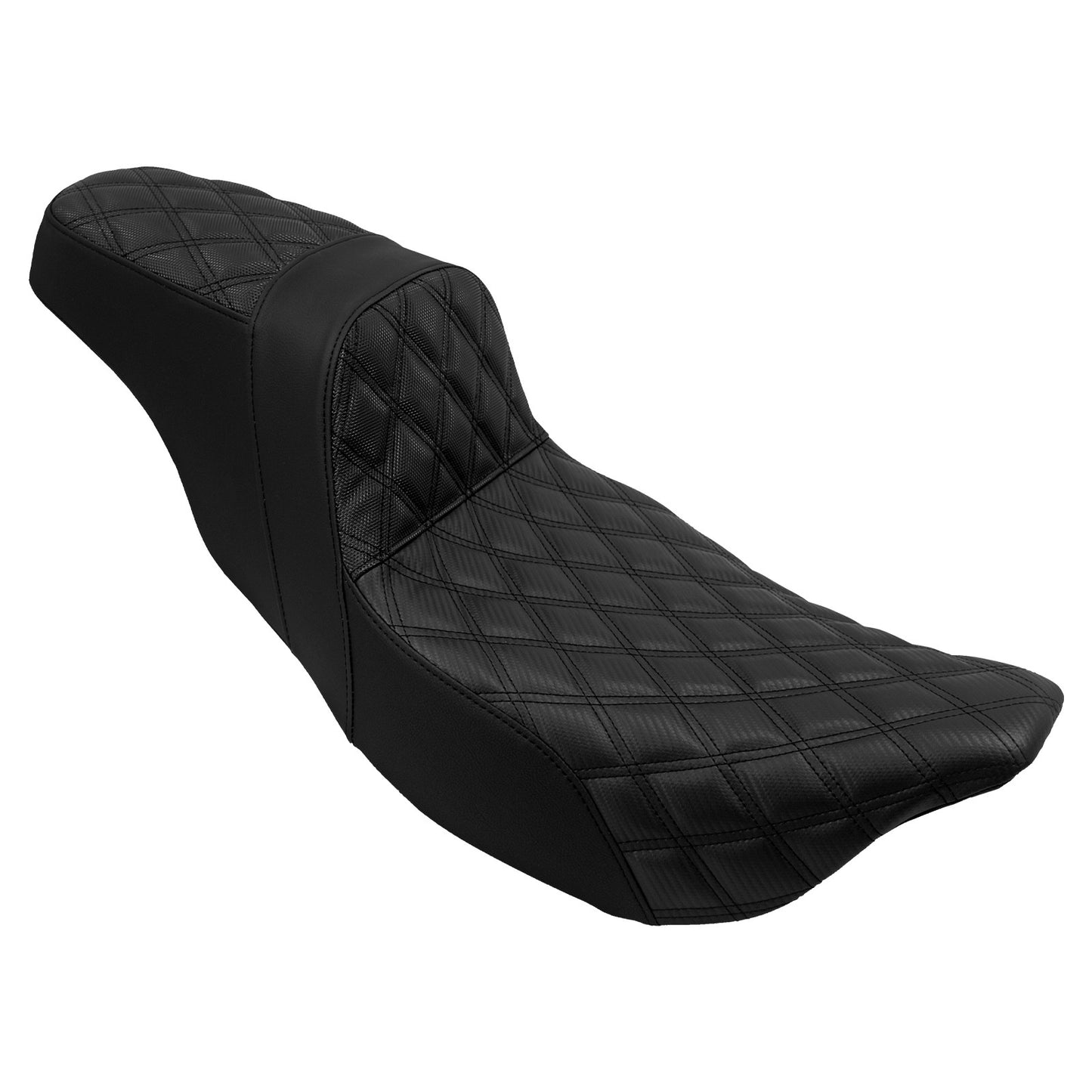 Assento Almofadado para Piloto e Passageiro de Moto, Duplo Dianteiro e Traseiro para Harley Touring CVO Road King Electra Street Glide FLTRX 09-23