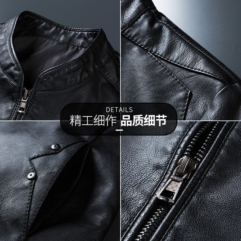 Leather Jacket Men Bomber Retro Fleece Black Motorcycle Jackets Plus Size 6XL 7XL 8XL Coats Flannel Warm Comfort High Quality