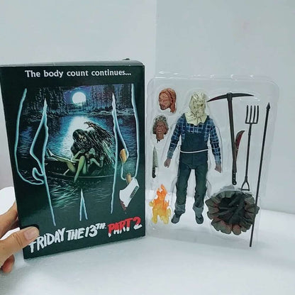 O 13º Brinquedo de Figuras NECA Sexta-Feira 13 Freddy Jason Voorhees Figura de Ação de Sangue Modelo Colecionável do Jason Presentes de Natal Halloween