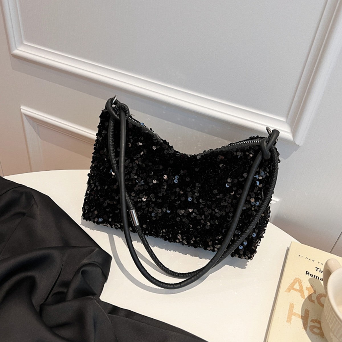 Black Spice Glitter Underarm Bag Casual chic chic design Crossbody shoulder bag one outfit