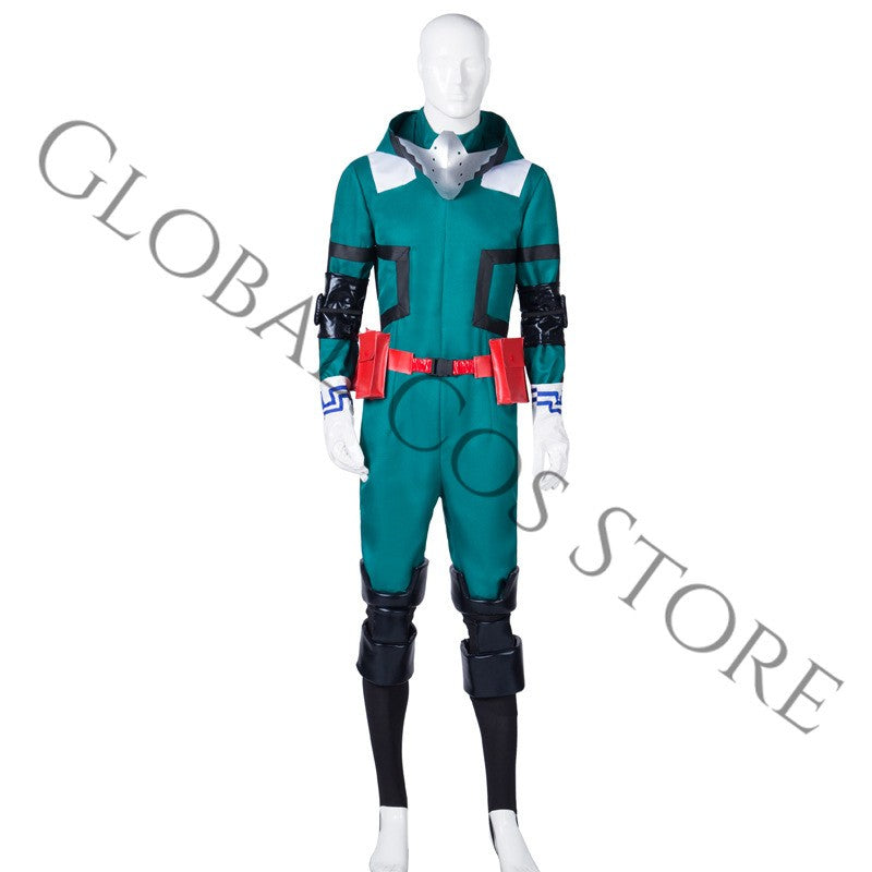 Anime Charecter Midoriya Izuku Green Suit Cosplay Costume Wig Hat Wig Full Set My Hero Academia Halloween Carnival Suit