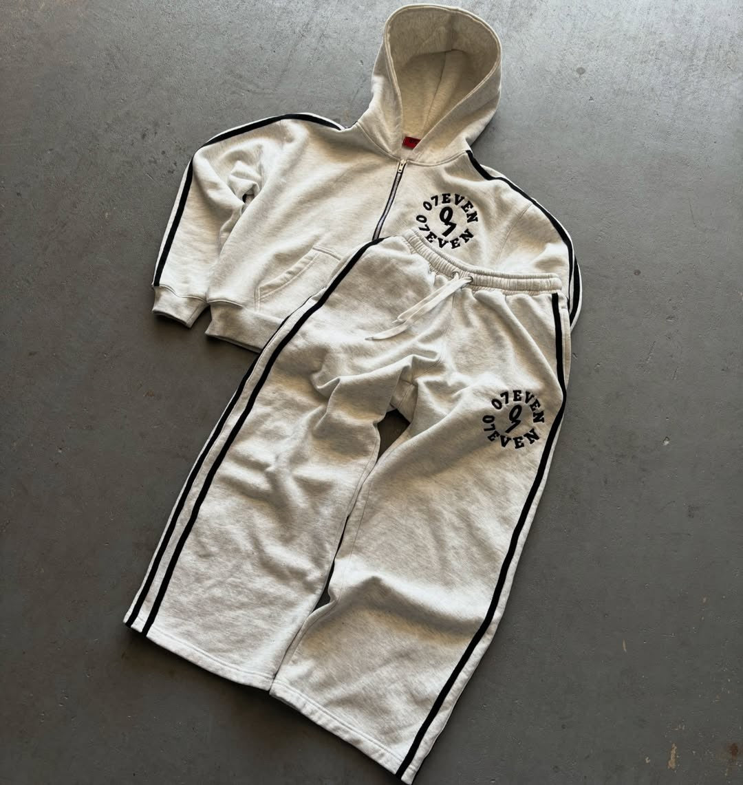 New embroidered retro pattern zipper hoodie Y2K men clothing Harajuku women clothing casual sweatpants couple suit tracksuit