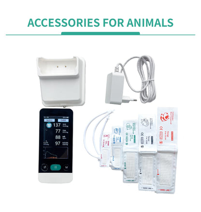 Monitor de Pressão Arterial Animal Eletrônico Portátil Medidor BP para Gatos Cães Uso Veterinário