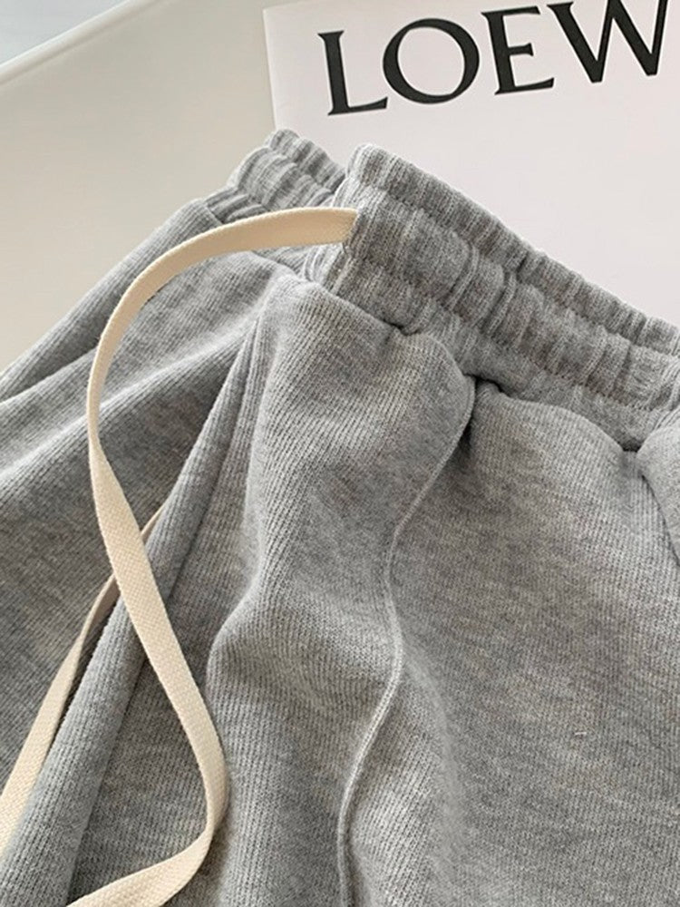 AOSSVIAO 2025 Summer Shorts Women Elasticity Lovely Girls Korean Style Sweet Students Harajuku Simple Pure Gray Trousers Female