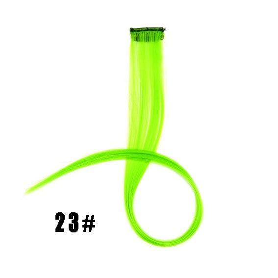 Mega Hair Tic Tac Sintético 55 cm Longo Colorido Liso Peças de Cabelo Sintéticas para Uso Diário Festas