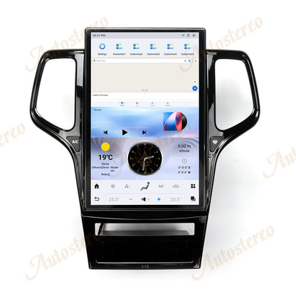 14.4 Polegadas Android 8+128GB para JEEP Grand Cherokee 2010-2021 Estilo Tesla Carro GPS Navegação Multimídia Player Rádio Toca-fitas Central