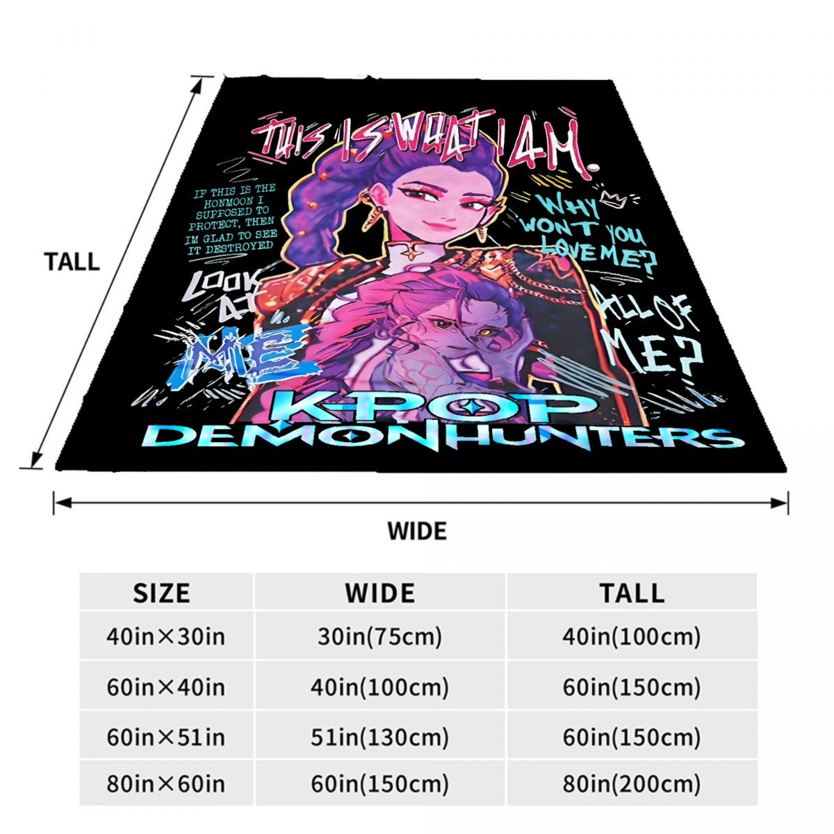 Huntrix Blankets K pop Demon Hunters Zoey Rumi Mira Soft Warm Throw Blanket Winter Kids Couch Bed Fluffy Bedspread