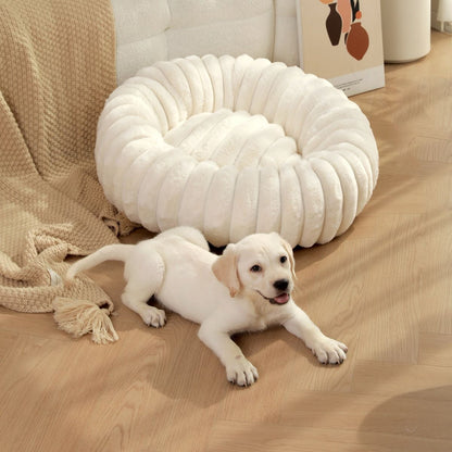 Cama Redonda para Cães Grandes, Cama Sofá Quente de Inverno Lavável para Gatos e Cães Grandes Disponível para Todas as Estações