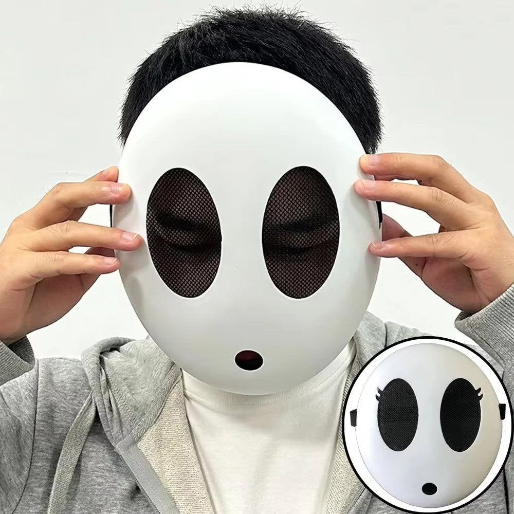 Game Bros Shy Guy Mask Cosplay Funny Unisex Adlut Plastick Masks Halloween Carnival Party Costume Props Masquerade Cartoon Chara