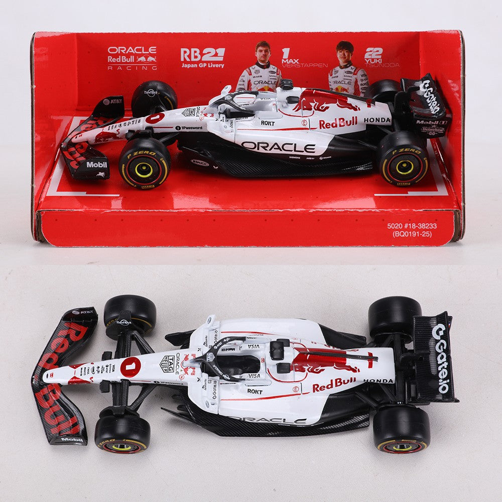 Burago 1:43 Red Bull Racing RB21 Modelo de carro em liga metálica da estação do Japão