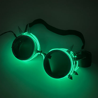 Cyberpunk Futuristic Luminous Glasses Rave Cyber light up Goggles LED glowing visor glasses for EDM music show props