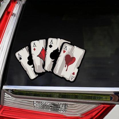 Adesivos de Cartas de Baralho de Poker Espadas Padrão para Motocicletas Motocross Tanque de Combustível Cafe Racer Carro Janelas Engraçadas Decoração