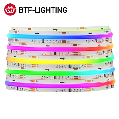 FCOB SPI RGB IC LED Light Strip WS2811 Addressable 720 630 LEDs Dream Color DC12V 24V WS2812B High Flexible FOB COB Lights