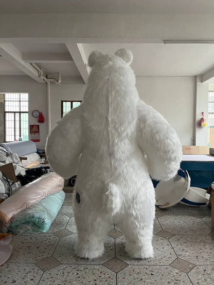 Inflatable Masha Bear Mascot Costume, A Walking Cartoon Doll Costume Suitable For Role-Playing, Applicable To Commercial Promoti