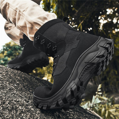 Botas impermeáveis de alta qualidade para homens grandes para caminhadas e treinamento em campo de batalha ao ar livre no outono de 2025