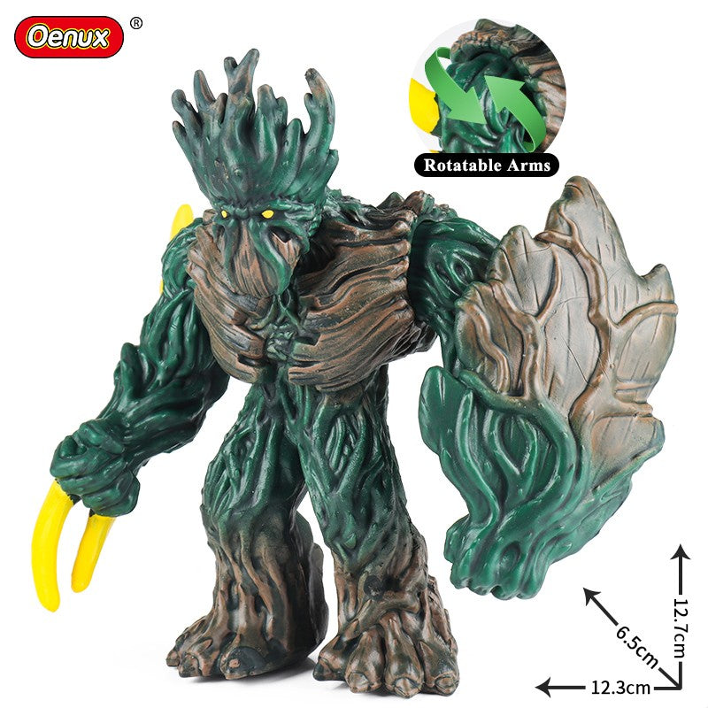 Oenux Simulação Dinossauro Dragão Tartarugas Touro de Fogo Orangotango Golem de Magma Modelo Animal Figuras de Ação Coleção de PVC Brinquedo Infantil Presente