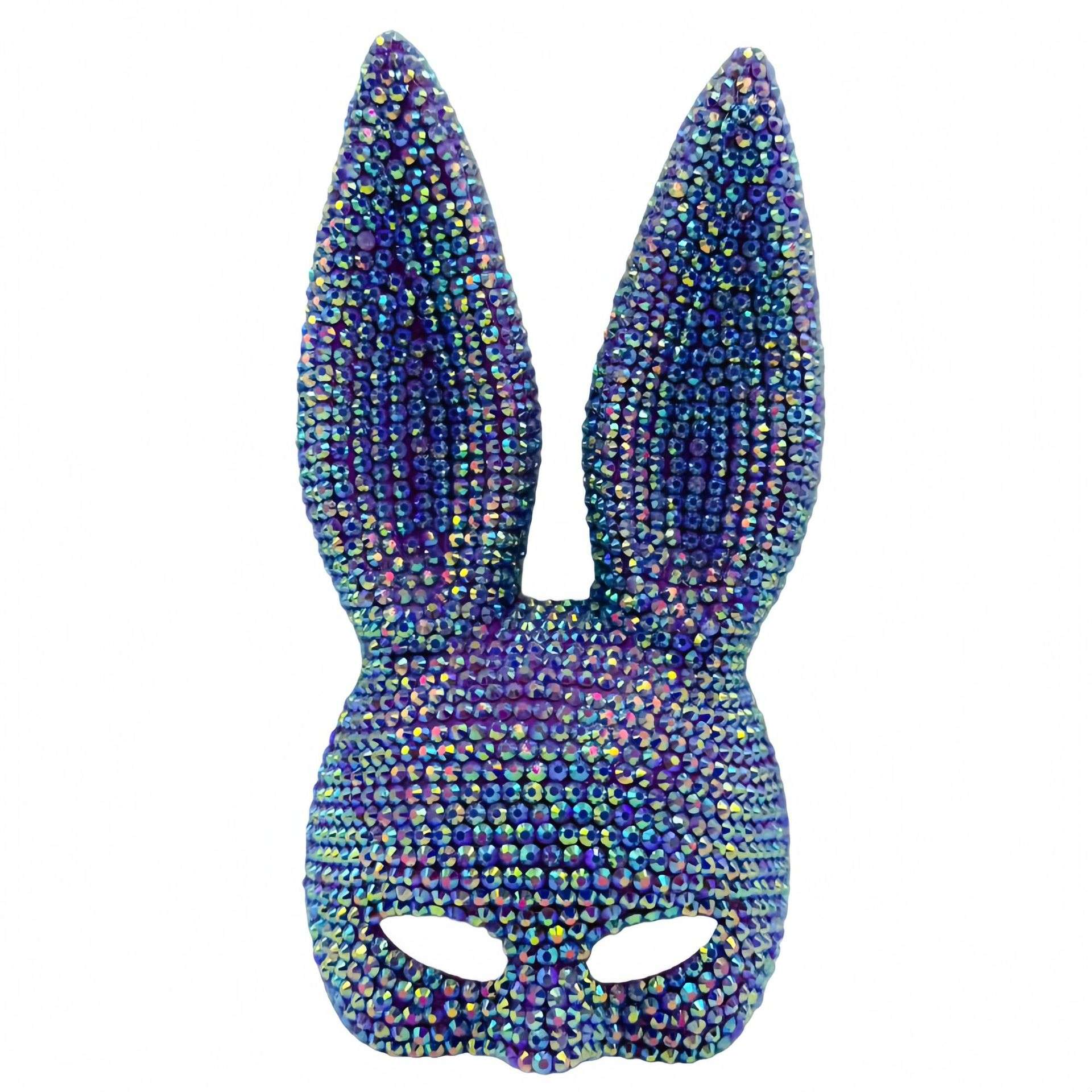 Halloween Sequin Rabbit Mask Party Masquerade Drama Performance Animal Costume Shooting Props Cosplay Comic Con Props