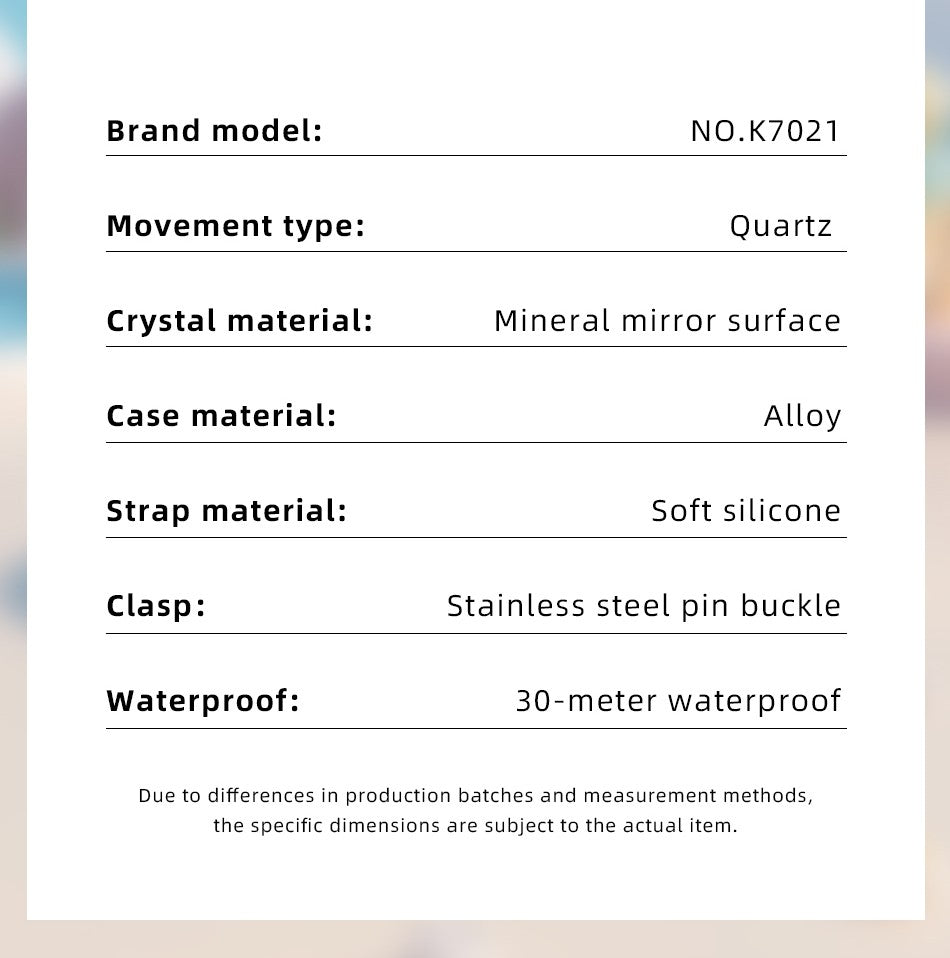 TPW Learning Watch Colorful Dial Cute Watch For Young Ladies Rubber Strap Luminous Hands