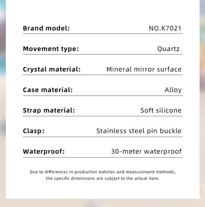 TPW Learning Watch Colorful Dial Cute Watch For Young Ladies Rubber Strap Luminous Hands