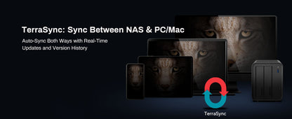 Armazenamento NAS de 2 baias TERRAMASTER F2-425 – CPU Intel x86 Quad-Core, 4GB RAM, Network Attached Storage (Sem discos)
