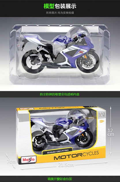 Maisto 1:12 Suzuki GSX-R750 R 750 R600 R 600 Veículos Die Cast Hobbies Colecionáveis Motocicleta Modelo Brinquedos