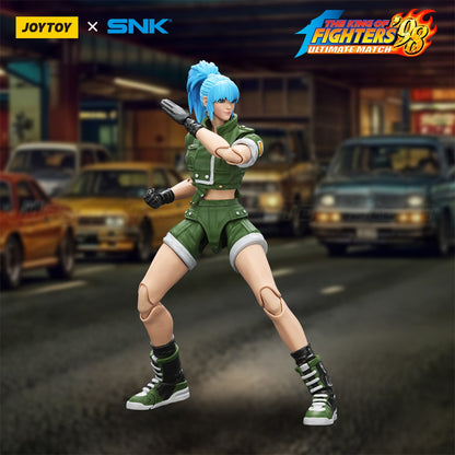 ?Em estoque? Boneco de Ação Original JOYTOY SNK 1/18 KOF'98UM Ikari Warriors Team Leona Heidern Brinquedos Presentes