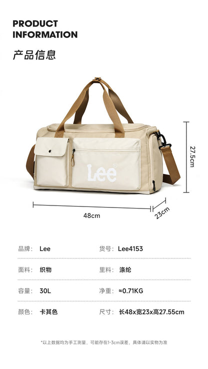 LEE Fashion Women Man Travel Duffel Bag with Shoe Compartment Pocket Large Capacity Waterproof Luggage Weekender Sport Gym Bag