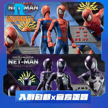 6in Studio 1/12 Ultimate Netman Red Ultimate Black Symbiote Action Figure Anime Toy em Estoque Original
