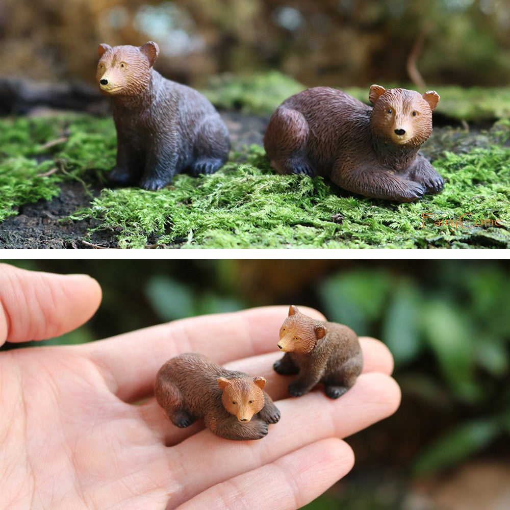 Miniature Fairy Garden Squirrels Set Miniature Forest Animal Figures Figurines Kit Mini Garden Supplies Bonsai Decorations