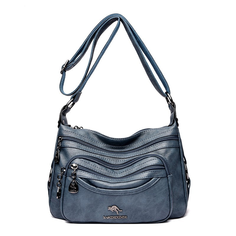 Top Quality Pu Leather Female Crossbody Multiple Pockets Bag Elegant Shoulder Bags for Women Casual Purses and Handbags Sac 2026