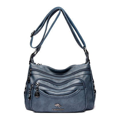 Top Quality Pu Leather Female Crossbody Multiple Pockets Bag Elegant Shoulder Bags for Women Casual Purses and Handbags Sac 2026