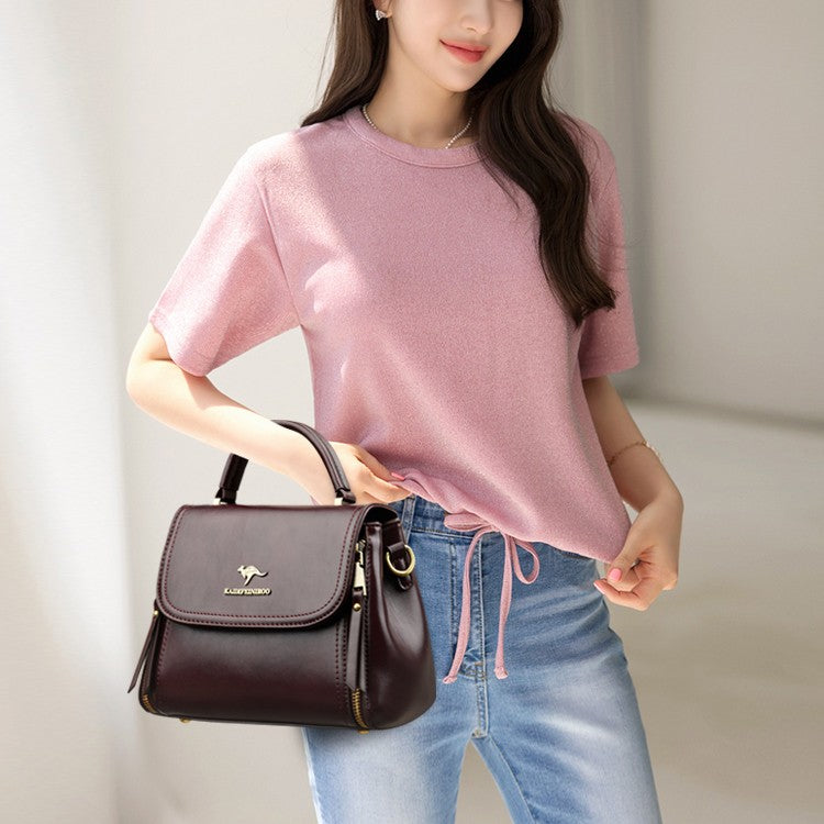 Women's Soft Leather Top-Handle Bags Luxury Design Shoulder Messenger Bags High Quality Handbags and Purses Commuting Sac a Main