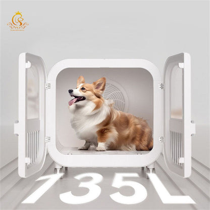 Caixa Secadora Automática de Animais de Estimação EUR PET para Cães e Gatos de Médio e Grande Porte Equipamento de Pet Shop com Baixo Ruído