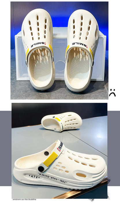 Big Size 47 Fashion Men Beach Sandals Outdoor Clogs Comfortable Indoor Slippers Trend Men Casual Shoes Home Garden Shoes Sandals