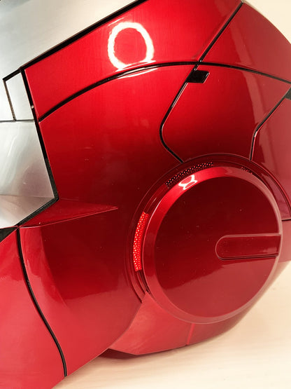 Novo capacete de Homem de Ferro AutoKing 1:1 Mk5 Cosplay Controle de Voz Olhos com Luz Modelo Brinquedos para Adultos Presente de Natal Elétrico Vestível