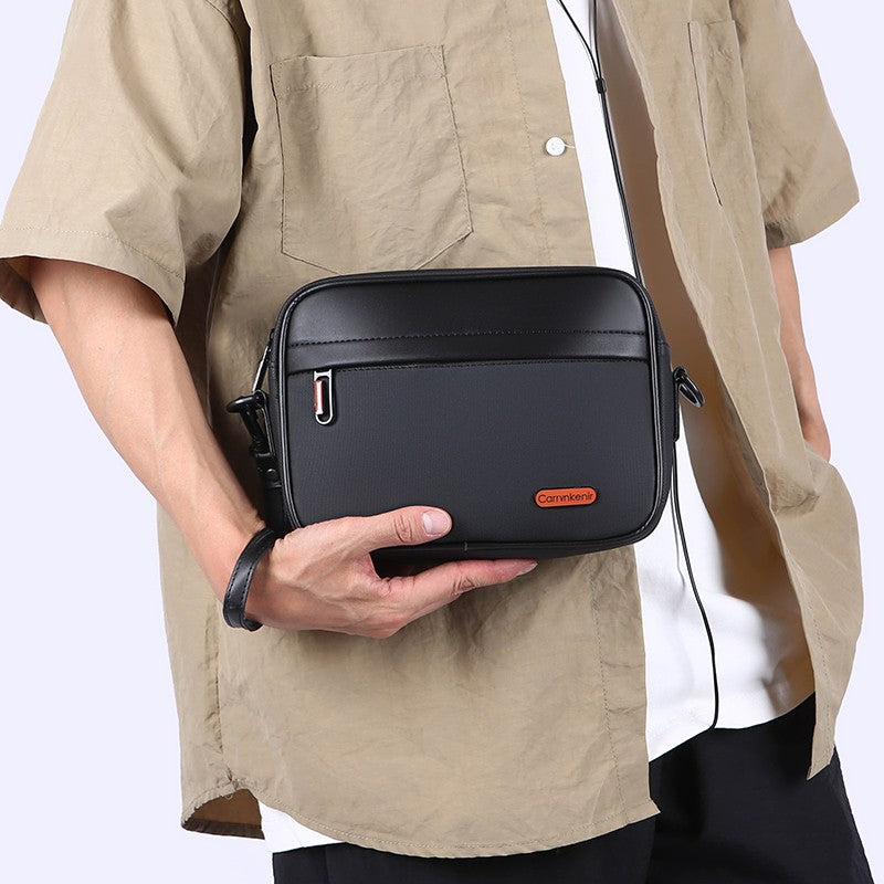 High Quality Soft PU Leather Male Small Shoulder Bag Fashion Men's Mini Handbag Casual Male Day Clutch Phone Bag