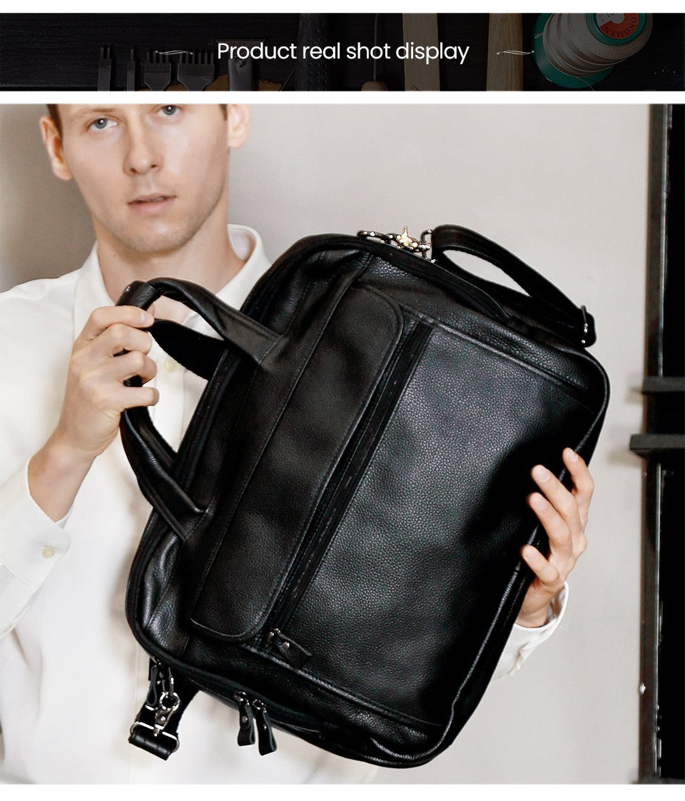 JOYIR Men Briefcases Genuine Leather Handbag 15.6"Laptop Messenger Shoulder Bag for Documents Men's Bag Business Totes 2022