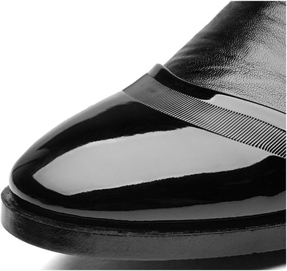 Mens Lace Up Dress Shoes Modern Formal Business Casual Office Suit Tuxedo Patent Leather Oxford Shoes