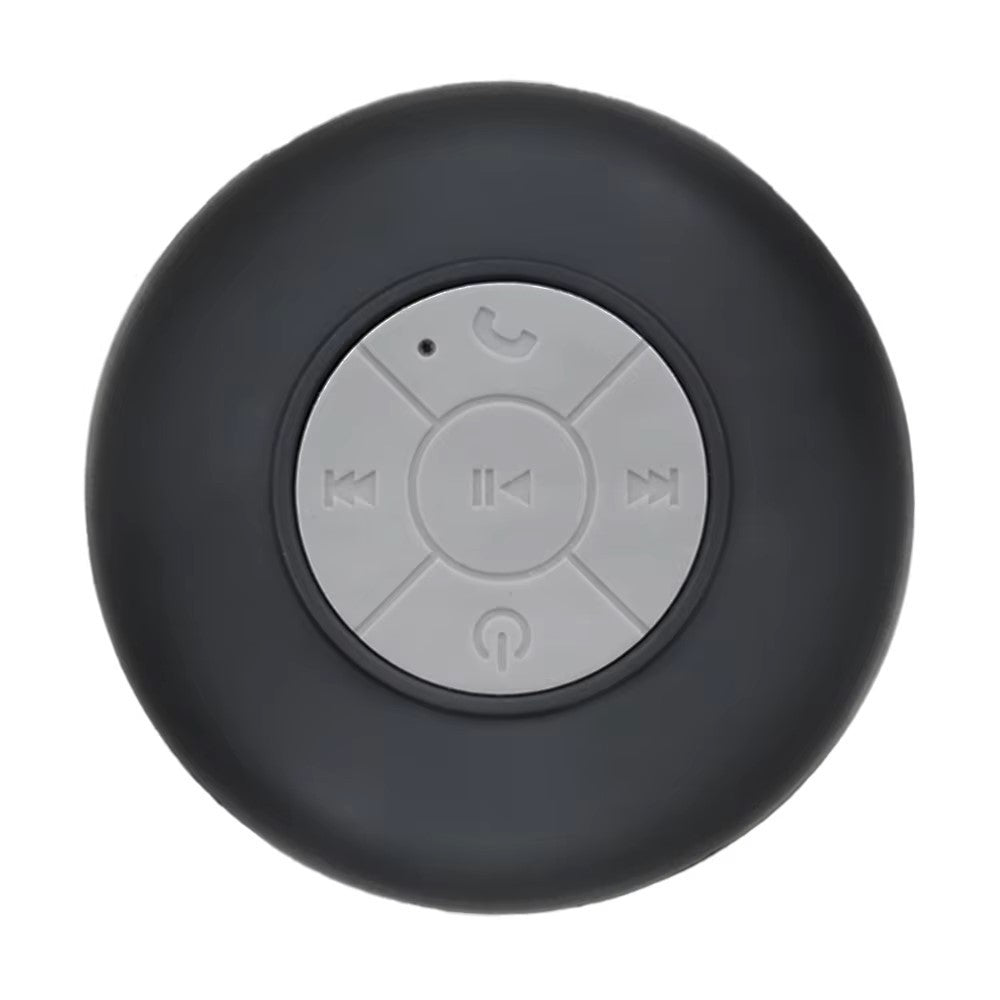 Waterproof Bluetooth Speaker with Colorful LED Lights, Strong Suction Cup & Phone Holder, Portable Mini Speaker for Outdoor/Show