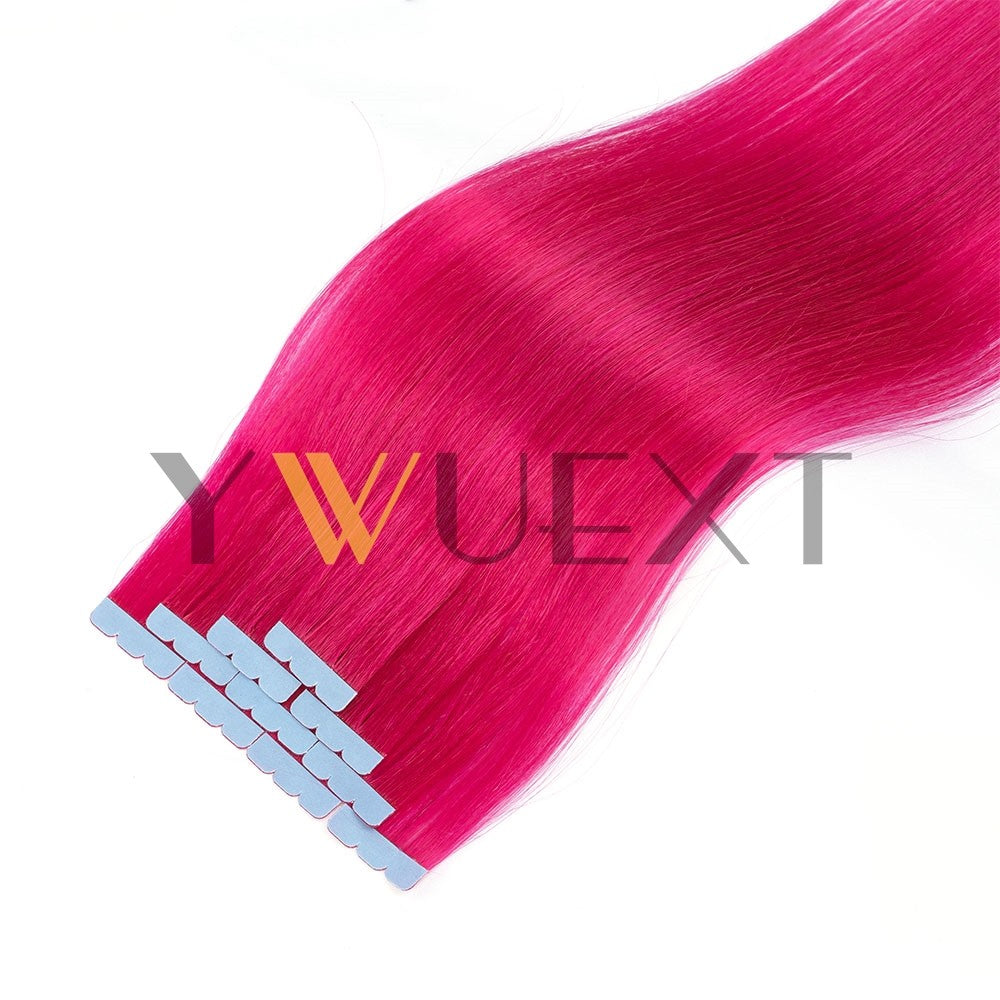 Cabelo Humano em Fita Mini YWUEXT em Cores Fantasia 12-20 polegadas Liso Natural Sem Costura Extensões de Cabelo em Fita para Penteado de Saída