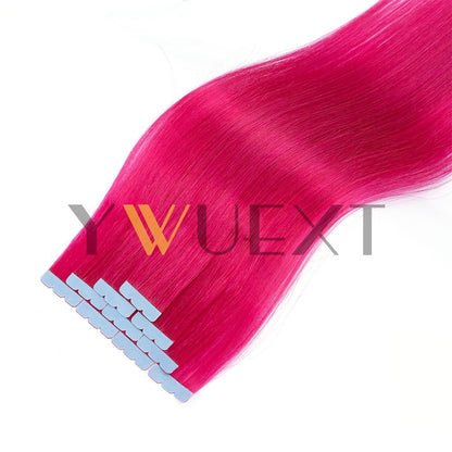 Cabelo Humano em Fita Mini YWUEXT em Cores Fantasia 12-20 polegadas Liso Natural Sem Costura Extensões de Cabelo em Fita para Penteado de Saída
